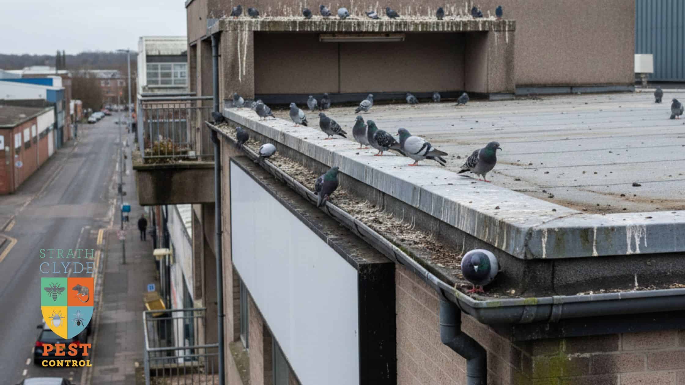 Pigeon droppings and nesting can cause long-term damage to commercial buildings if left untreated.