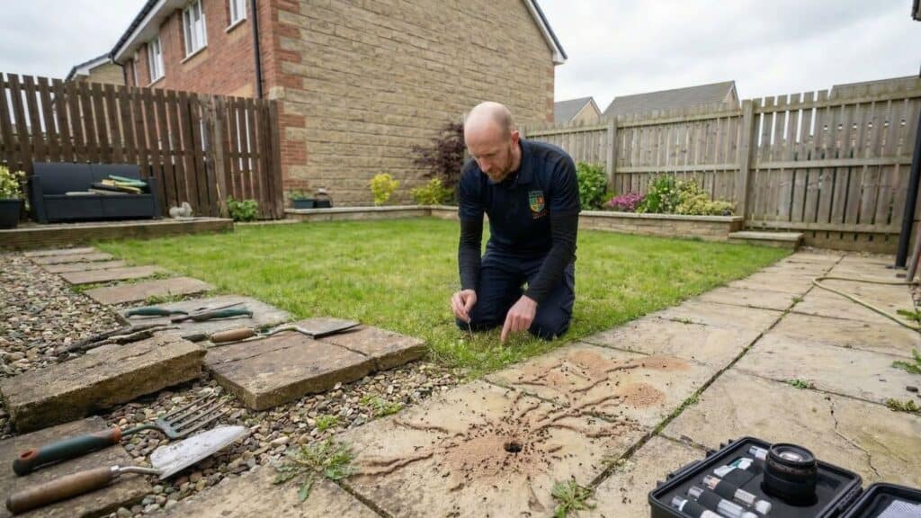 ants in your kitchen cause being inspected by a technician outside a house in east kilbride